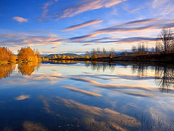 Reflection in Lake, beautiful, reflection, , lake HD wallpaper