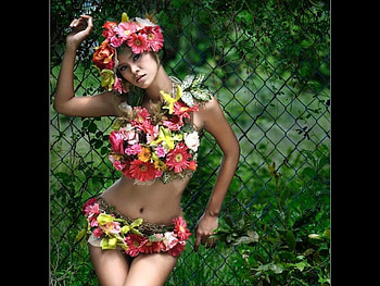 Flowers Girl, girl, beautiful, flowers HD wallpaper