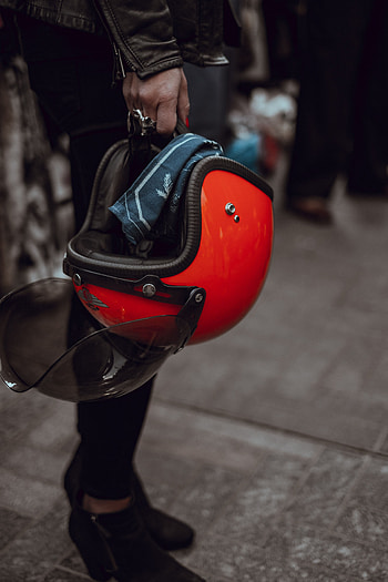 Hand, Miscellanea, Miscellaneous, Motorcyclist, Girl, Helmet HD phone wallpaper