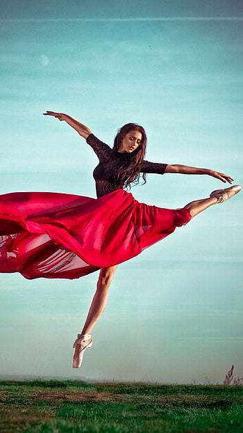 Ballet dancer in red, Dance graphy, , Graceful poses HD phone wallpaper