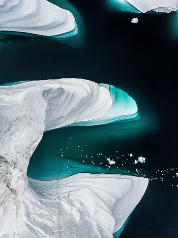 Nature, Water, Ice, Icebergs, View From Above, Glacier HD phone wallpaper
