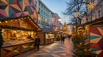 Festive Vibes: Christmas Market Ultra, christmas market, holiday decorations, street scene, festive lights HD wallpaper