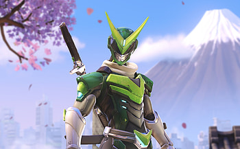 Overwatch, Genji, green skin, anniversary, 2018 HD wallpaper