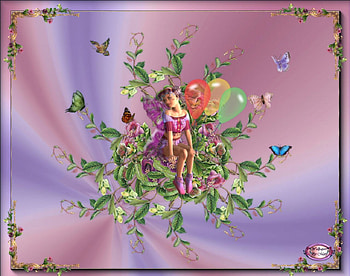 Fantasy Flowers 1280x1024, balloons, flowers, fairies, fantasy HD wallpaper