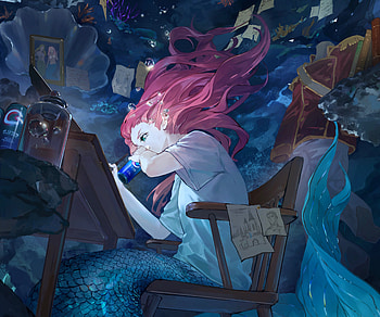 Fantasy Mermaid Dreamscape, fantasy, mermaid HD wallpaper