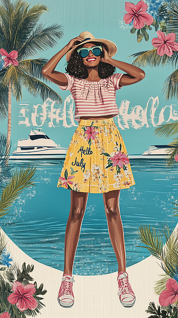 Summer Vibes July with Stylish Girl, girl HD phone wallpaper