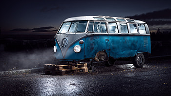 Volkswagen Van Tyre Repair, volkswagen, van, graphy HD wallpaper