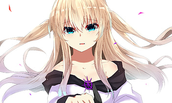 Angry, anime girl, original, green eyes HD wallpaper