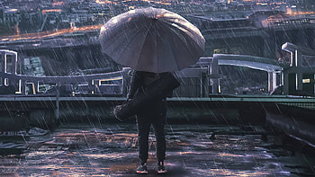 Connection With Rain , artist, artwork, digital-art HD wallpaper