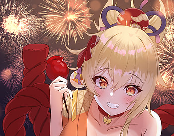 Yoimiya Genshin Impact, game, Genshin, Impact, Yoimiya HD wallpaper