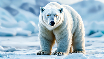 Majestic Polar Bear - Ultra, polar bear, Wildlife, arctic, Animal, ice HD wallpaper