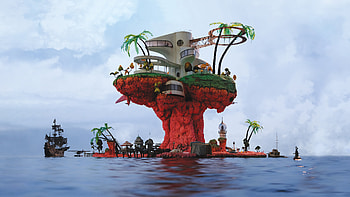 Gorillaz, Plastic Beach, Artistic , Album cover inspiration HD wallpaper