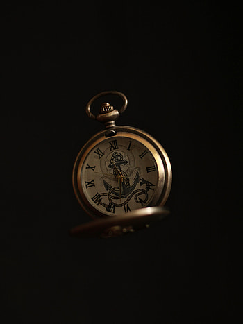 Clock, Miscellanea, Miscellaneous, Antique, Pocket Watch, Antiques, Anchor HD phone wallpaper