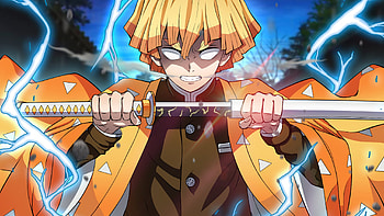 Yellow Hair Zenitsu Agatsuma Demon Slayer Kimetsu no Yaiba HD wallpaper