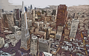 San Francisco, , vector art, San Francisco drawing, creative art, San Francisco art, vector drawing, abstract cityscape, USA, San Francisco cityscape, California HD wallpaper