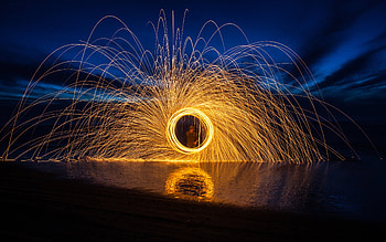 Fireworks, night, design, display HD wallpaper