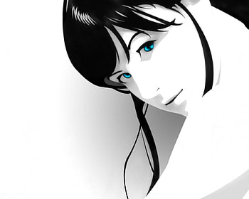 black and white, cg, abstract HD wallpaper