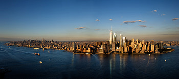 Travels, Skyline, Dual monitor, New York HD wallpaper