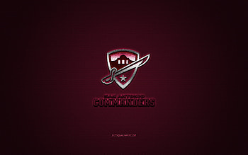 San Antonio Commanders, American football club, burgundy logo, burgundy carbon fiber background, AAF, American football, Texas, USA, Alliance of American Football, San Antonio Commanders logo HD wallpaper