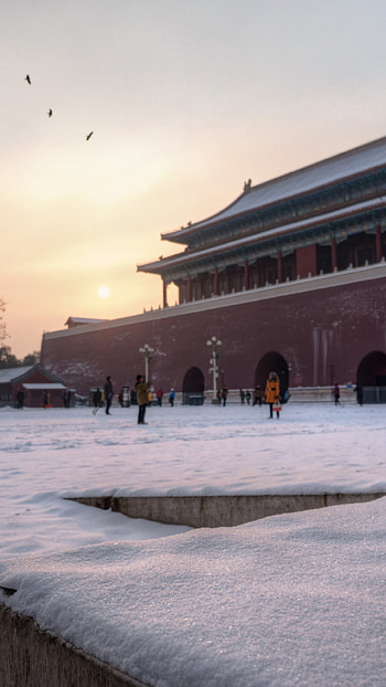 Winter morning, Forbidden City, , Explore Beijing HD phone wallpaper