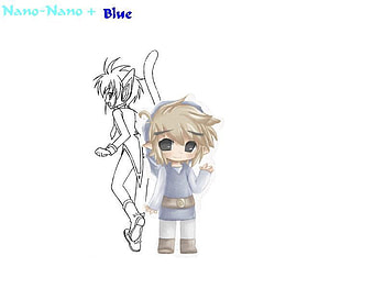 Nano-Nano Blue-Sky Blue Aquatic, blue, tailz, four swords, galaxy angel rune, nano-nano, sky blue aquatic, anime, galaxy angel, zelda, video games HD wallpaper