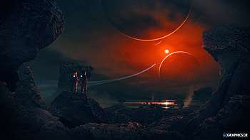Taenaron - Trappist Explorer, space, Taenaron, 3d, fantasy HD wallpaper