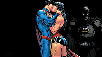 Superman & Wonder Woman, wonder woman, nexus, superman, , , cartoons, fanart, anime, 1920x1080 only, clark kent, laptop, diana prince, , background HD wallpaper