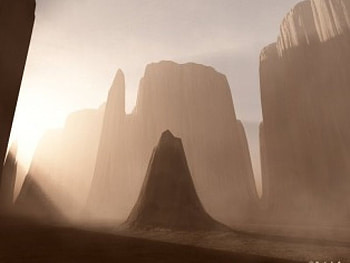 Shadows, sky, shades, mountains HD wallpaper