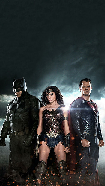 Batman v Superman: Dawn of Justice, DC Heroes HD phone wallpaper