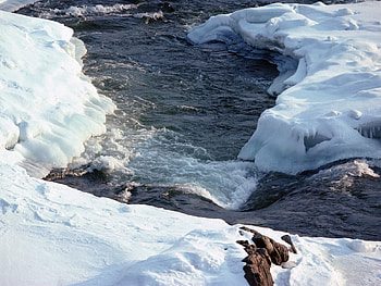 Nature, Water, Snow, Flow, Speed, Stream, Mountain River HD wallpaper