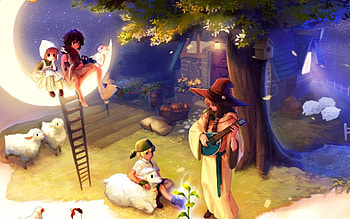Sharovarka, Anime, Gaming, Friends HD wallpaper