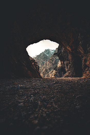 Nature, Mountains, Rocks, Dark, Cave HD phone wallpaper