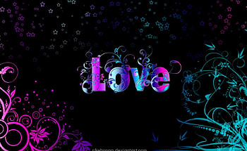 Love Color, blue, purple, colorful, pink, black, love, romance HD wallpaper