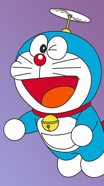 Doraemon, helicopta, cartoon HD phone wallpaper