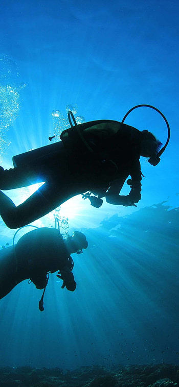 Sports scuba diving, Dive into action, Thrilling underwater excursions, Aquatic athleticism HD phone wallpaper