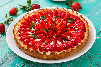 Strawberry pie, cake, food HD wallpaper