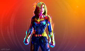 Captain Marvel Artwork, captain-marvel, superheroes, artwork, artstation HD wallpaper
