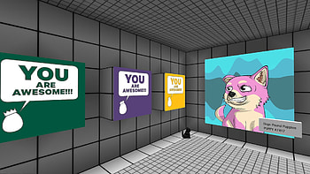 NFT gallery in Cryptovoxels, Munich HD wallpaper