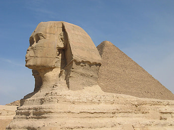 Egypt landscape, sphinxes, pyramid, mobile HD wallpaper