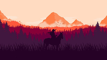 Red Dead Redemption, Horse Ride, Silhouette, Art HD wallpaper