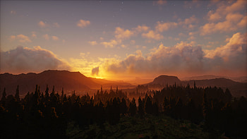 夕阳, Minecraft HD wallpaper