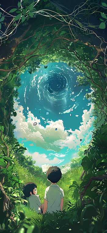 Whispers of the Forest Vortex, animation HD phone wallpaper