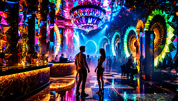 Vibrant Nightclub Vibes | Ultra, nightclub, colors, light, dance, Nightlife HD wallpaper