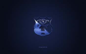 Paradou AC, Algeria football club, blue logo, blue carbon fiber background, Ligue Professionnelle 1, football, Algiers, Algeria, Paradou AC logo HD wallpaper