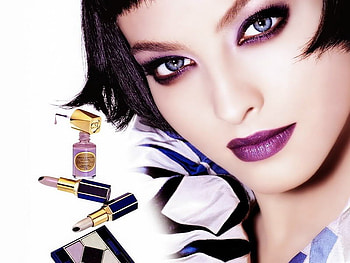 beauty, makeup, purple, sensual, lipstick HD wallpaper