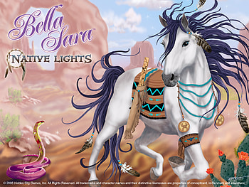 Bella Sara Native Lights 2, desert, horses, fictional, animals HD wallpaper