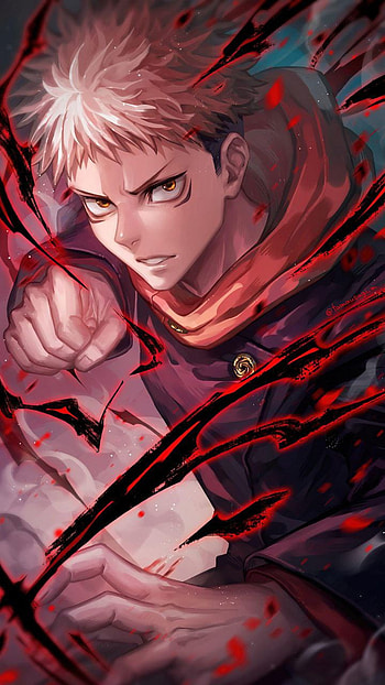 Itadori Yuji, red, Anime HD phone wallpaper