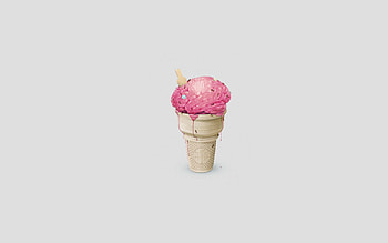 Ice Cream, Cup, Minimalism, Glass, Brain, Ants HD wallpaper