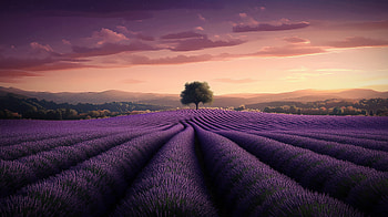 Serene Lavender Fields: A Stunning, landscape, field, lavender, nature HD wallpaper
