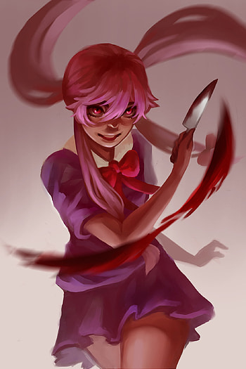 Yuno Gasai, Anime, Mirai Nikki HD phone wallpaper